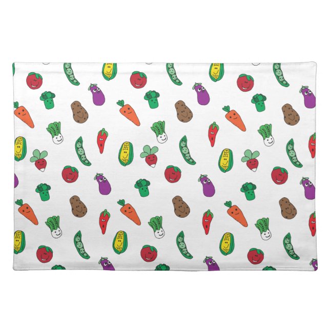 Cute Vegetable Food Pattern Placemat (Front)