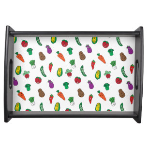 Cute Vegetable Food Pattern Serving Tray