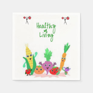 Cute Vegetable Paper Napkins