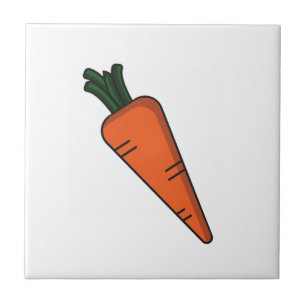 Cute vegetables carrot pattern ceramic tile