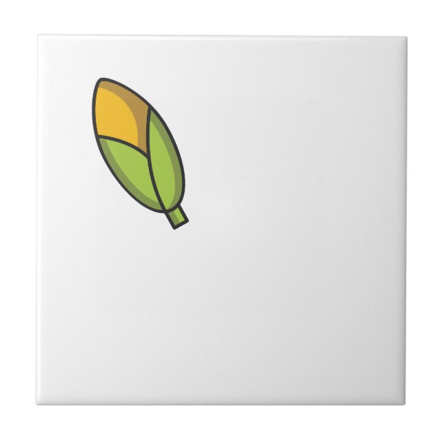 Cute vegetables corn pattern  ceramic tile (Front)