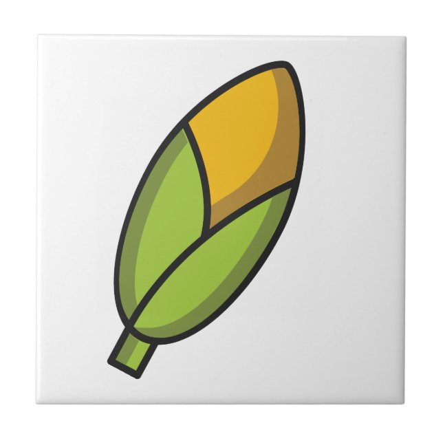 Cute vegetables corn pattern  ceramic tile (Front)