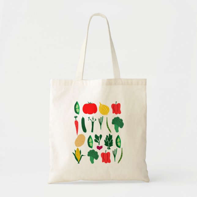 Cute Vegetables Tote Bag (Front)