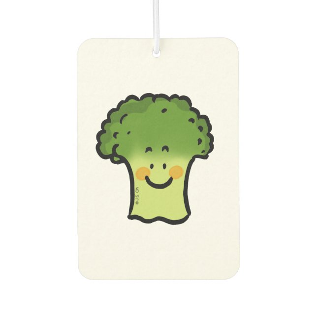 cute veggie broccoli cartoon air freshener (Front)