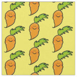 cute veggie carrot fabric