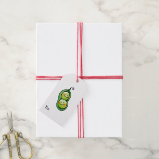 cute veggie two peas in a pod gift tags