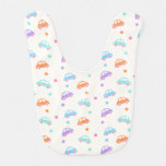 Cute Vehicle Seamless Design Baby Bib