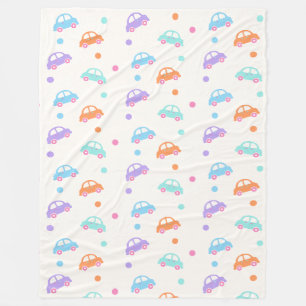 Cute Vehicle Seamless Design Fleece Blanket