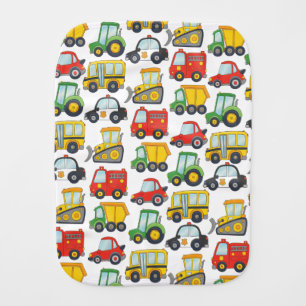 Cute Vehicles Burp Cloth
