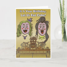 Cute Versailles Cartoon Birthday Card