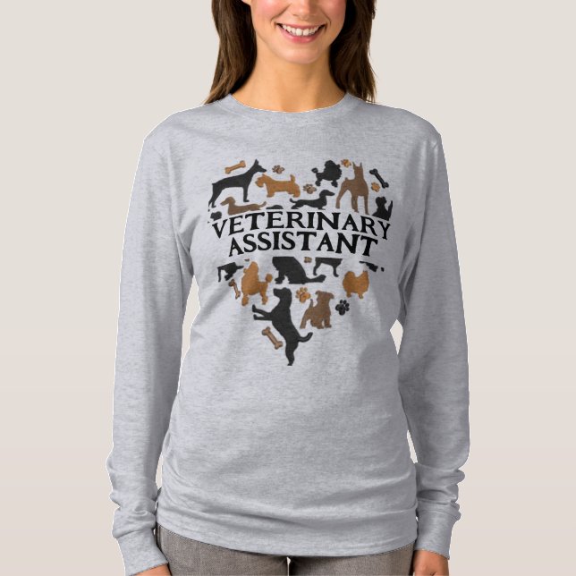 Cute vet clinic staff veterinary assistant T-Shirt (Front)