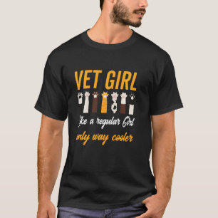 Cute Vet Girl Paw Veterinary Technician And Veteri T-Shirt