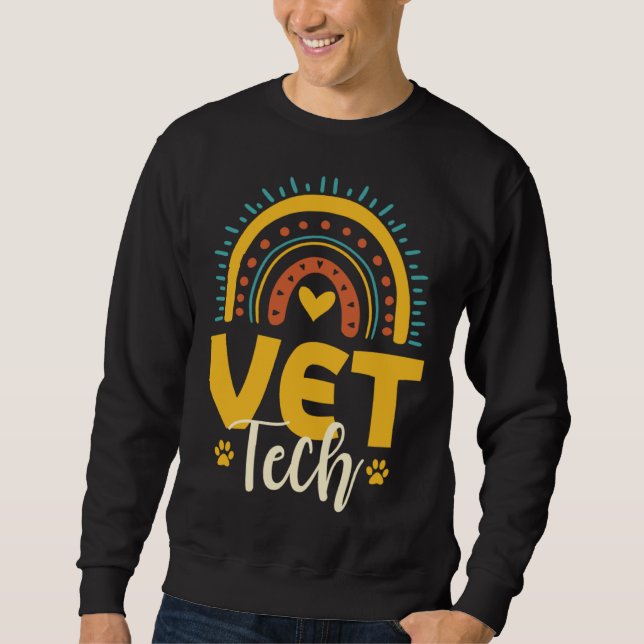 Cute Vet Tech Outfit Veterinarian Animal Nurse Sweatshirt (Front)