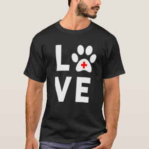 Cute Veterinary I Love Animals Vet Tech Gift Idea T-Shirt