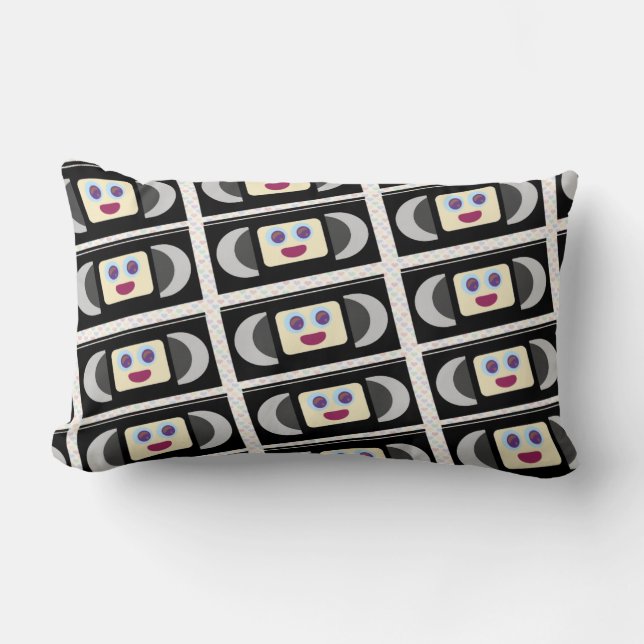 Cute VHS Video Tapes Lumbar Pillow (Front)