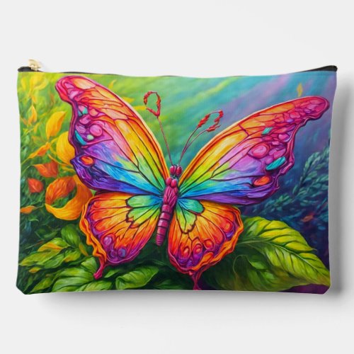 Cute Vibrant Artistic Butterfly Art Accessory Pouch