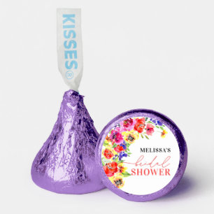 Cute Vibrant Floral Bridal Shower Hershey®'s Kisses®