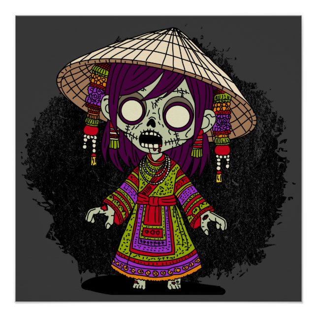Cute Vietnamese Zombie Poster (Front)