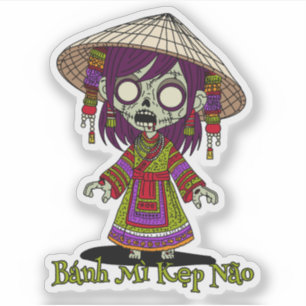 Cute Vietnamese Zombie Sticker