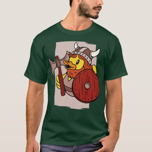 Cute Viking Rubber Ducky Squeaky Duck Viking T_Shirt