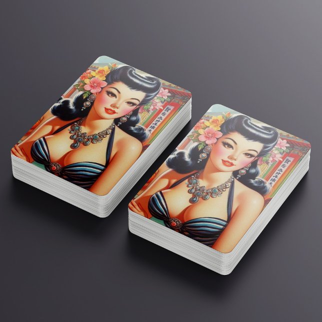 Cute Vinage Oriental Girls Poker Cards (Creator Uploaded)