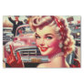 Cute Vintage 1950s Girl Tissue Paper