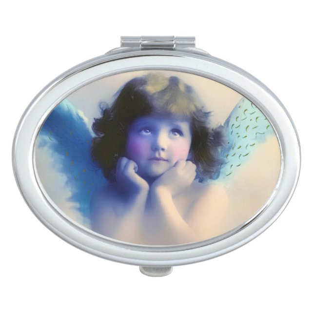 Cute Vintage Angel Mirror For Makeup (Front)