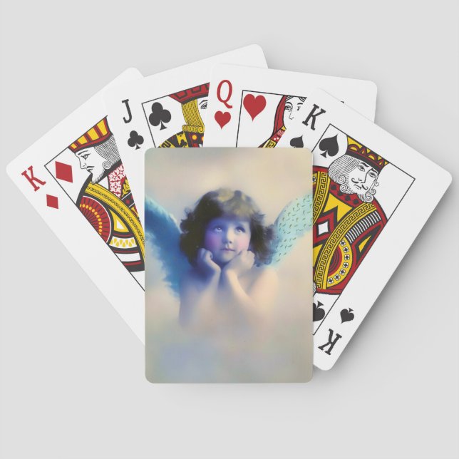 Cute Vintage Angel Poker Cards (Back)