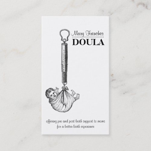 Cute Vintage Baby Scale Doula Midwife Calling Card