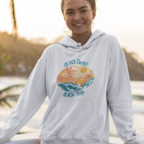 Cute Vintage Beach Waves Sunshine Surfer Trip Hoodie