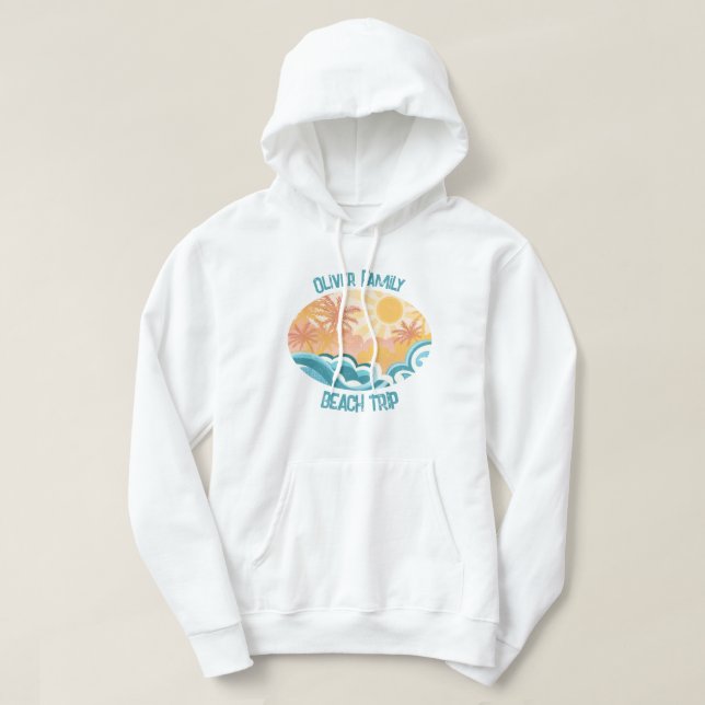 Cute Vintage Beach Waves Sunshine Surfer Trip Hoodie | Zazzle