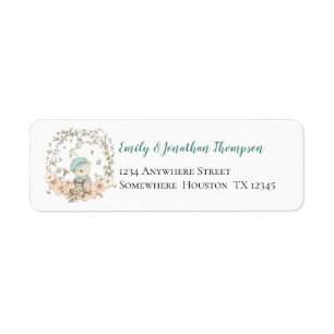 Cute Vintage Bear Return Name Address Label