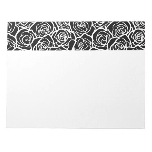 Cute Vintage black and white roses Notepad