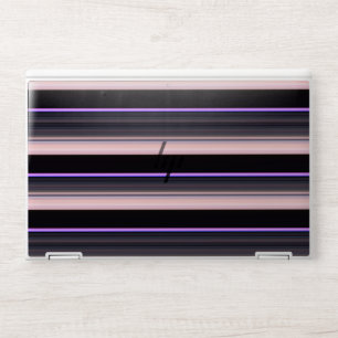 Cute vintage black gray stripes HP laptop skin