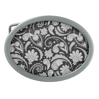 Cute vintage black white paisley patterns