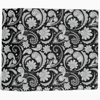 Cute vintage black white paisley patterns