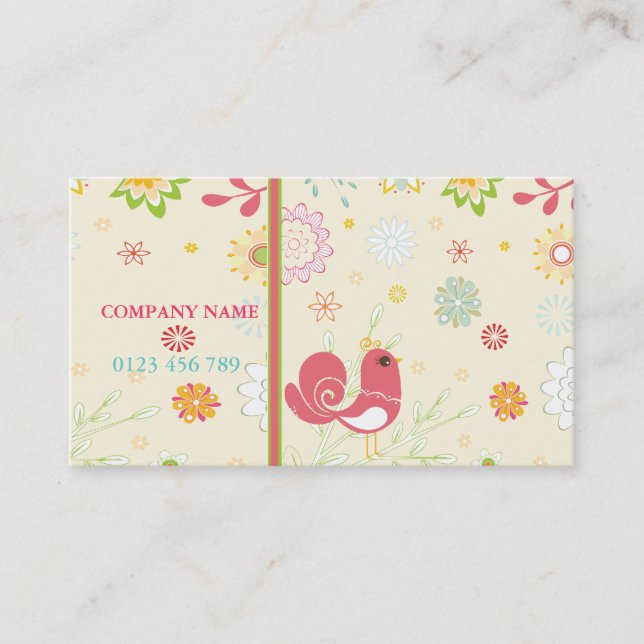 cute vintage business card (Front)