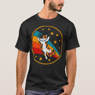 Cute Vintage Calico Cat Retro Space Cat T-Shirt