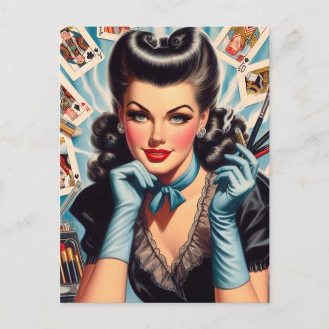 Cute Vintage Cards Pin Up (Front)