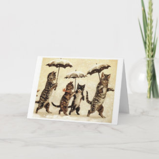Cute Vintage Cat Greeting Card