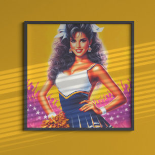 Cute Vintage Cheerleader Poster