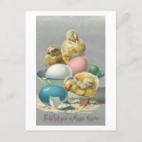 Cute Vintage Chicks and Easter Eggs