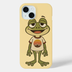 Cute Vintage Chill Frog Sunset Graphic Phone Case
