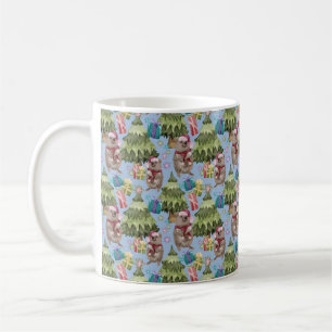 Cute Vintage Christmas Quokka Coffee Mug