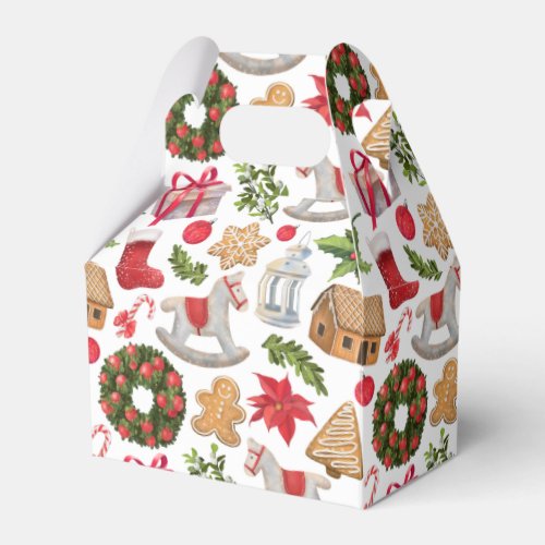 Cute Vintage Christmas Theme   Favor Boxes