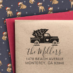 Cute Vintage Christmas Truck Return Address Self-inking Stamp<br><div class="desc">Cute Vintage Christmas Truck Return Address self-inking stamp</div>