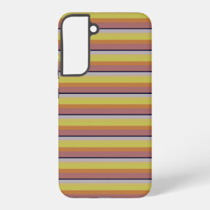 Cute vintage colors stripes samsung galaxy s22+ case