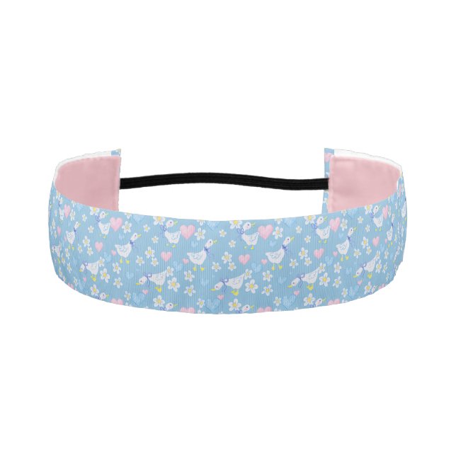 Cute Vintage Country Geese Pattern Athletic Headband (Front)