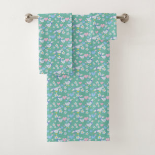 Cute Vintage Country Geese Pattern Bath Towel Set