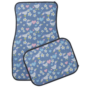 Cute Vintage Country Geese Pattern Car Floor Mat